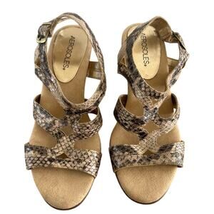 AEROSOLES Women’s Snakeskin Pattern Heels